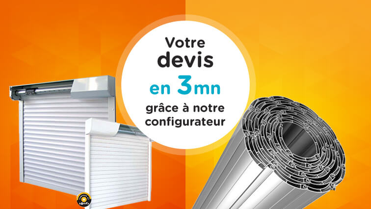 Volet roulant sur mesure électrique pas cher en pvc et aluminium